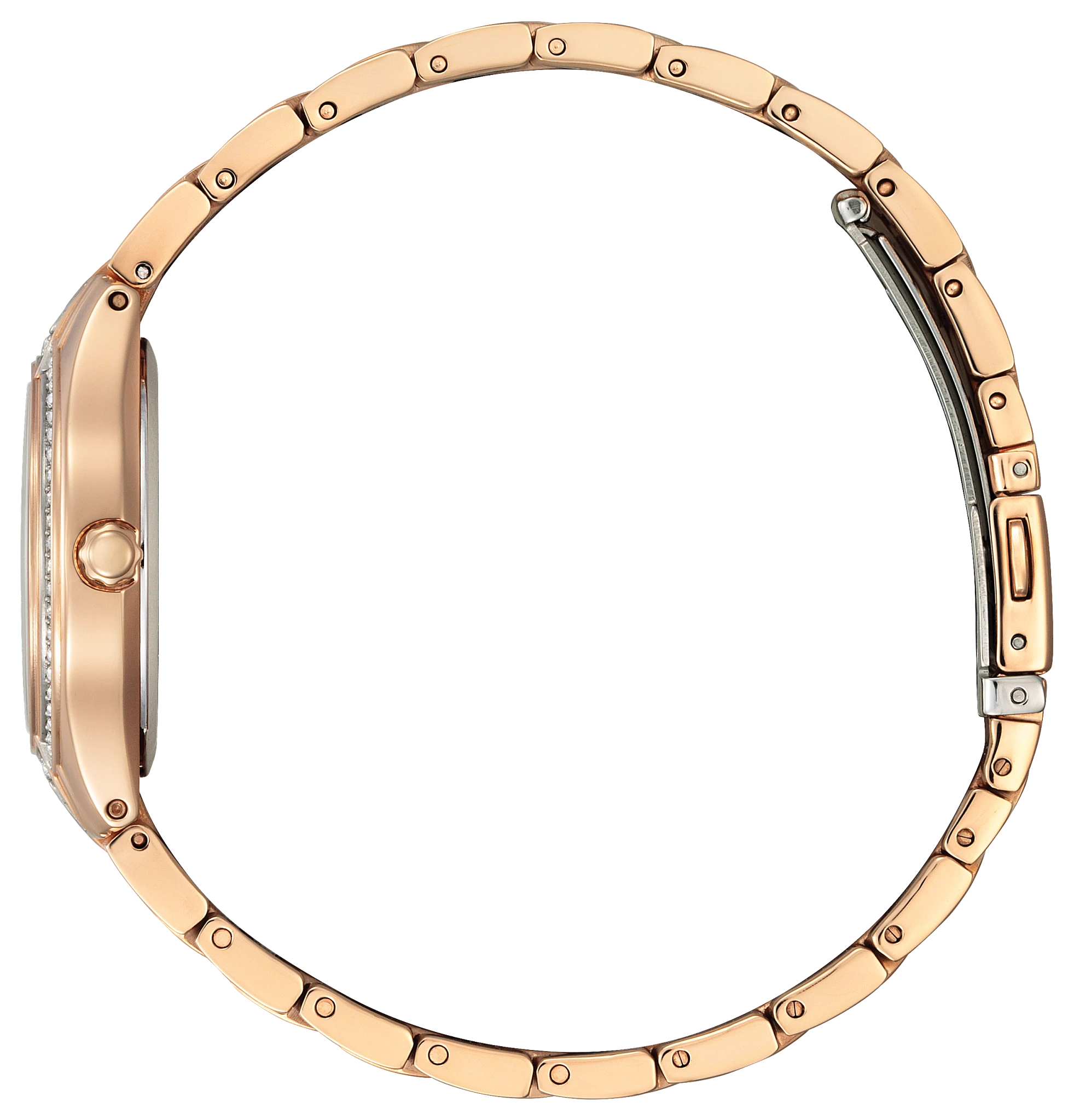 Silhouette Crystal Silver-Tone Dial Stainless Steel Bracelet